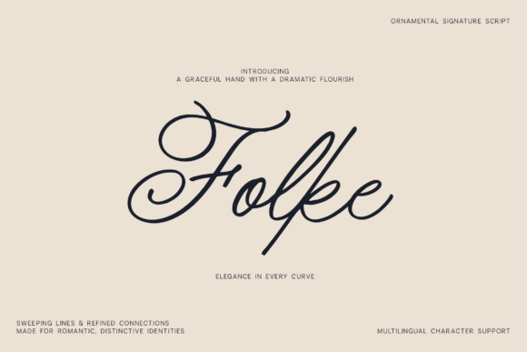 Folke — lettering specimen
