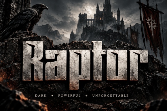 Raptor font preview by DREAM