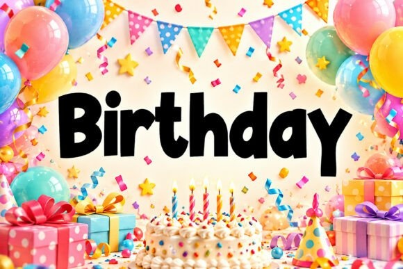 Birthday font preview