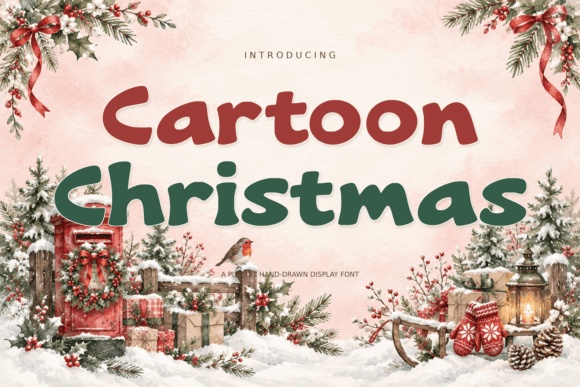 Cartoon Christmas font preview