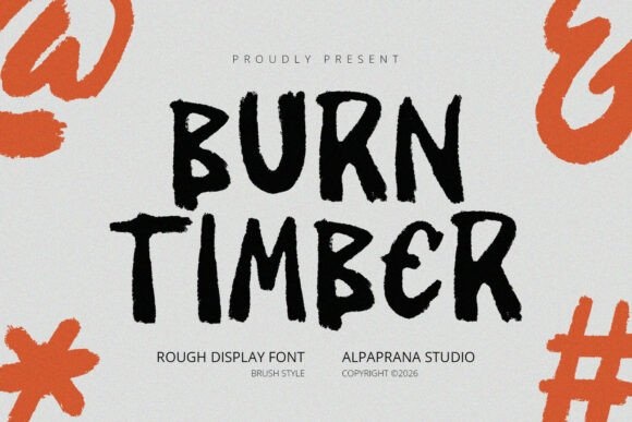 Burn Timber font preview