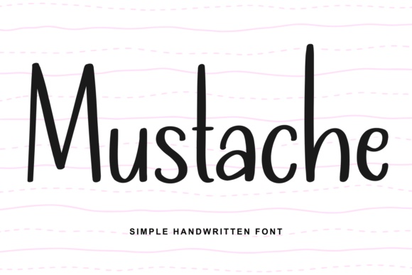 Mustache — lettering specimen