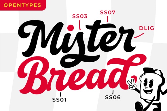 Mister Bread font preview by IklazStudio