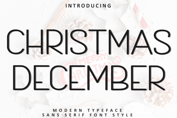 Christmas December font preview