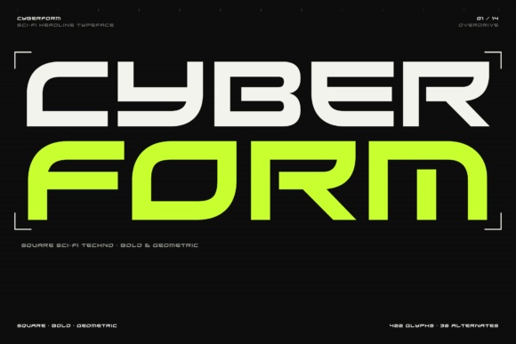 Cyber Form font preview