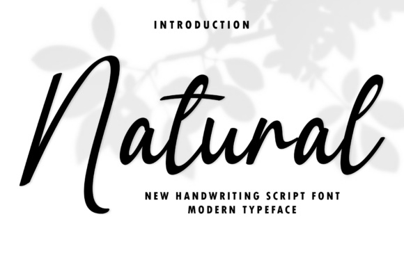 Natural — lettering specimen