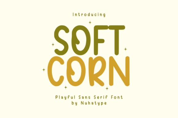 Soft Corn font preview by Nuhatype