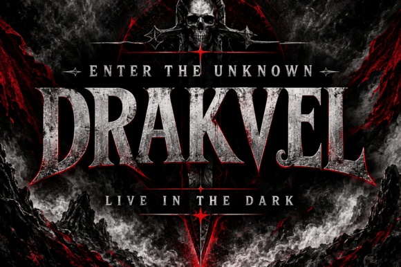 Drakvel font preview by Retro