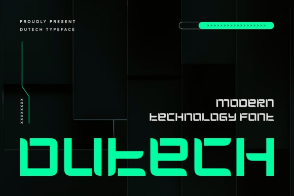 Dutech font preview