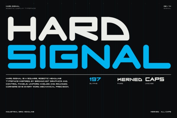 Hard Signal font preview