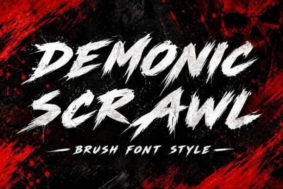 Demonic Scrawl — lettering specimen