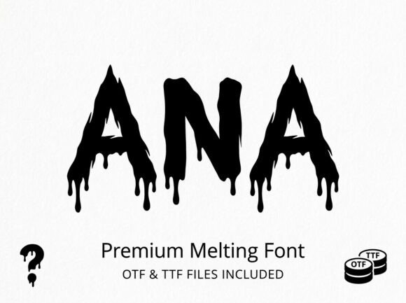 halloween party fonts example: Ana font specimen