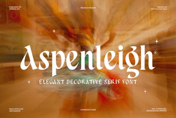 editorial serif fonts example: Aspenleigh font specimen