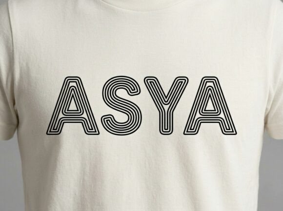retro groovy fonts example: Asya font specimen