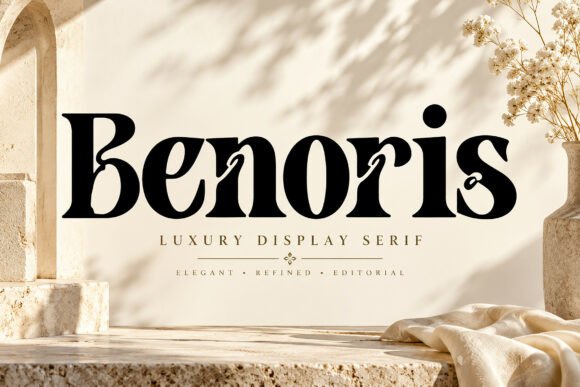 editorial serif fonts example: Benoris font specimen