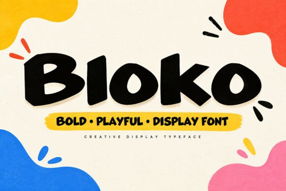 bold display fonts example: Bloko font specimen