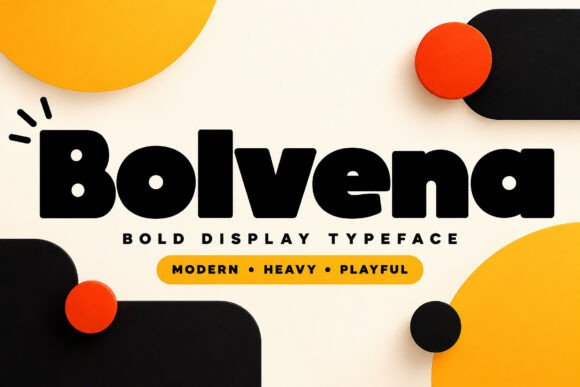 bubble fonts for birthdays example: Bolvena font specimen