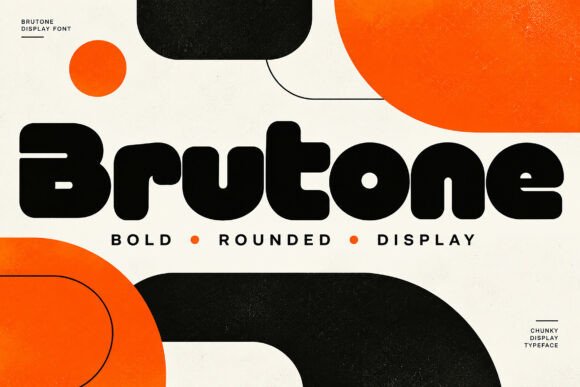 bubble fonts for birthdays example: Brutone font specimen