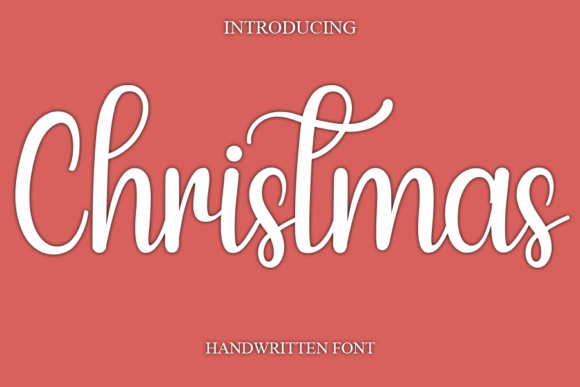 christmas script fonts example: Christmas font specimen