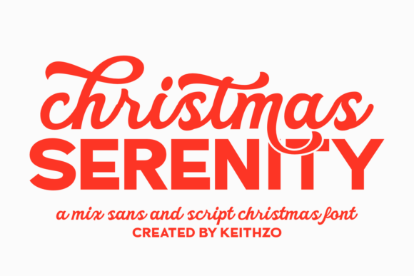 bold christmas fonts example: Christmas Serenity font specimen