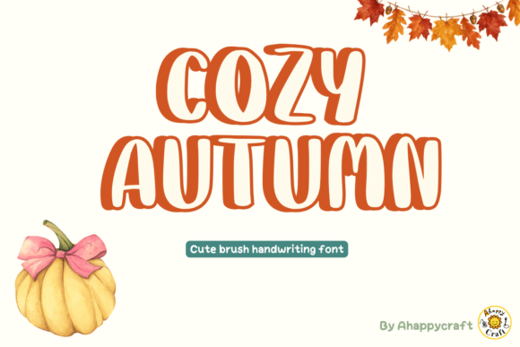 cozy autumn fonts example: Cozy Autumn font specimen
