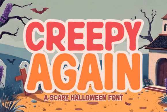 halloween party fonts example: Creepy Again font specimen