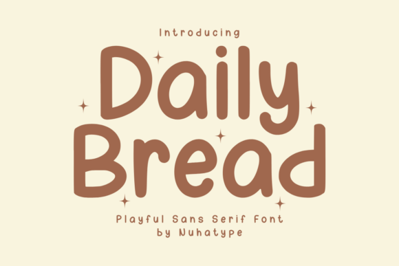 sans serif logo fonts example: Daily Bread font specimen