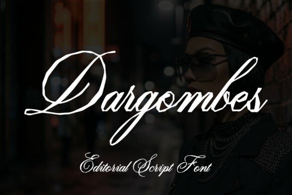 signature fonts for creator logos example: Dargombes font specimen