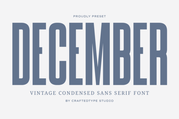sans serif logo fonts example: December font specimen