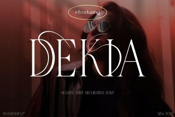 editorial serif fonts example: Dekia font specimen