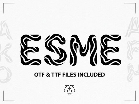 retro groovy fonts example: Esme font specimen