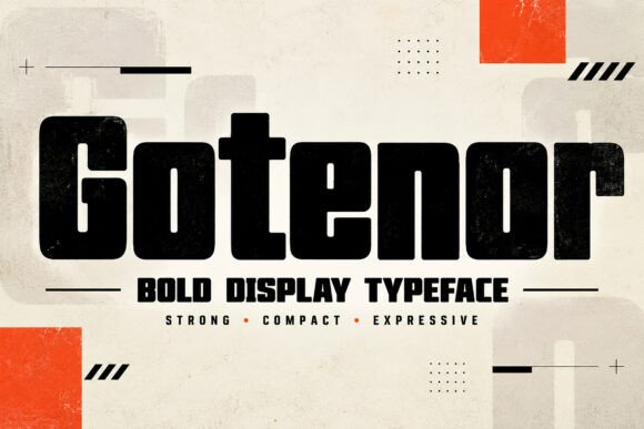 bold display fonts example: Gotenor font specimen