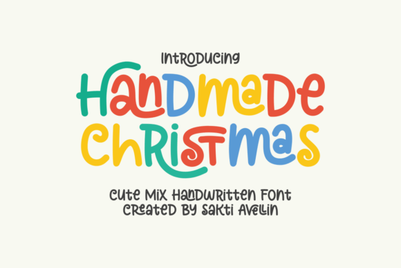 bold christmas fonts example: Handmade Christmas font specimen
