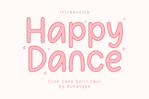 sans serif logo fonts example: Happy Dance font specimen