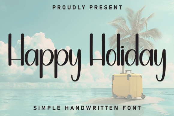 bold christmas fonts example: Happy Holiday font specimen