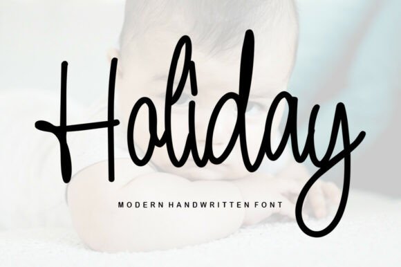christmas script fonts example: Holiday font specimen