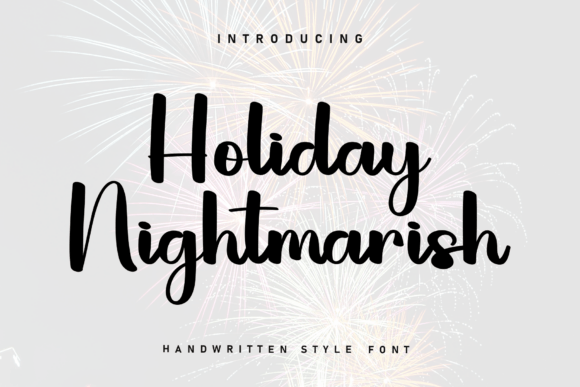christmas script fonts example: Holiday Nightmarish font specimen