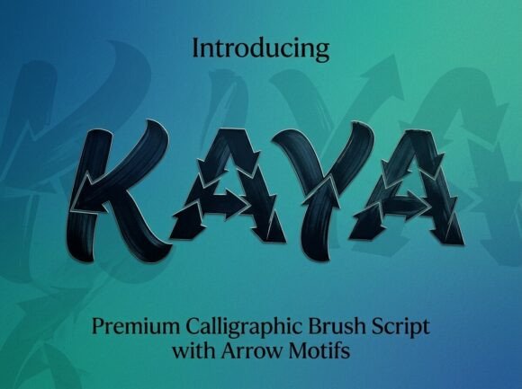 varsity fonts example: Kaya font specimen