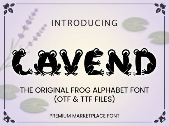 whimsical fonts for toy packaging example: Lavend font specimen