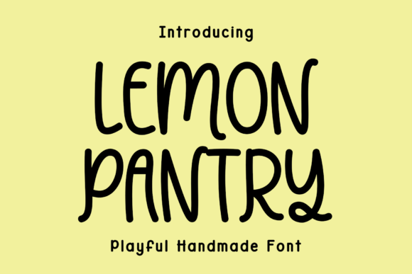 wedding sign fonts example: Lemon Pantry font specimen