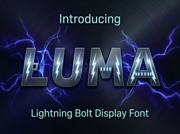 varsity fonts example: Luma font specimen