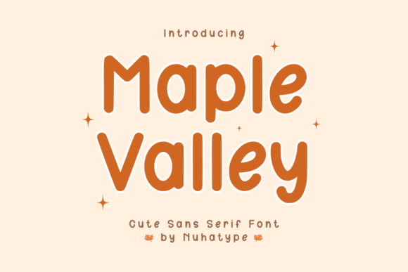 cozy autumn fonts example: Maple Valley font specimen