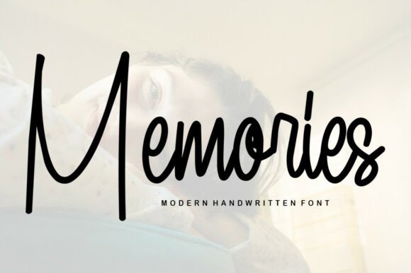 wedding sign fonts example: Memories font specimen