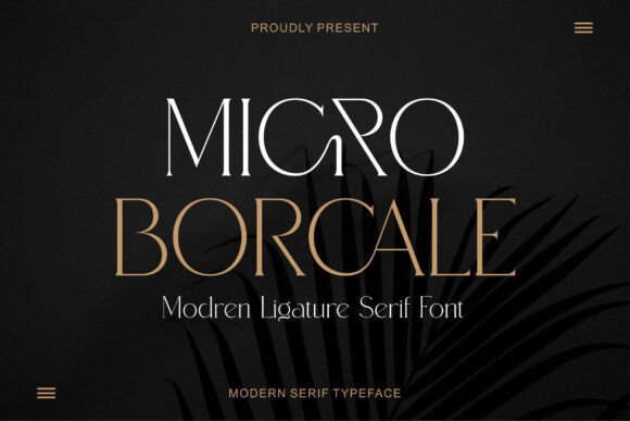 editorial serif fonts example: Micro Borcale font specimen