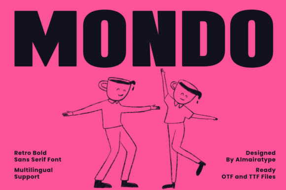 sans serif logo fonts example: Mondo font specimen