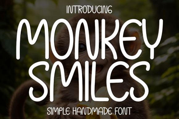 signature fonts for creator logos example: Monkey Smiles font specimen