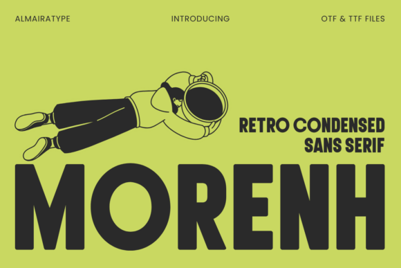 sans serif logo fonts example: Morenh font specimen