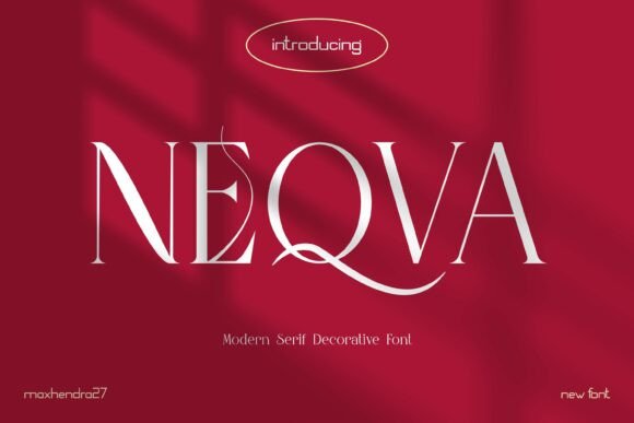 editorial serif fonts example: Neqva font specimen