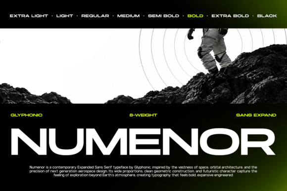 sans serif logo fonts example: Nomenor font specimen