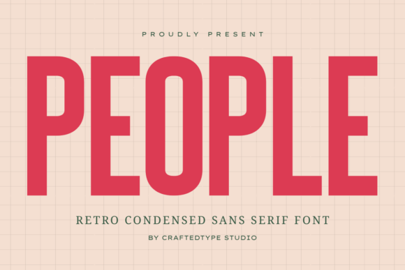 sans serif logo fonts example: People font specimen